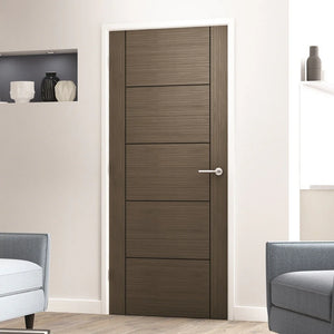 LPD Vancouver Chocolate Grey 5 Panel Internal Door - Pre Finished