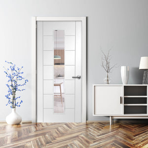 XL Joinery Palermo 1 Light Clear Glazed White Primed Internal Door