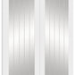 XL Joinery Suffolk Door Pair with Clear Etched Glass White Primed