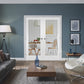XL Joinery Suffolk Door Pair with Clear Etched Glass White Primed