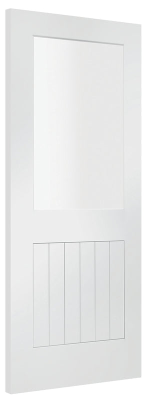 XL Joinery Suffolk Clear Glazed White Primed FD30 Fire Door