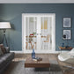 XL Joinery Worcester Door Pair with Clear Glass White Primed