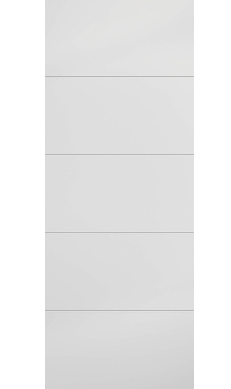 LPD Horizontal Four Line White Primed FD30 Fire Door