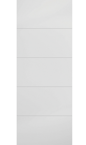 LPD Horizontal Four Line White Primed FD30 Fire Door
