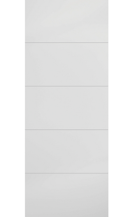 LPD Horizontal Four Line White Primed FD30 Fire Door