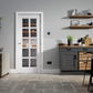 LPD Textured SA 10 Light Glazed White Primed Internal Door