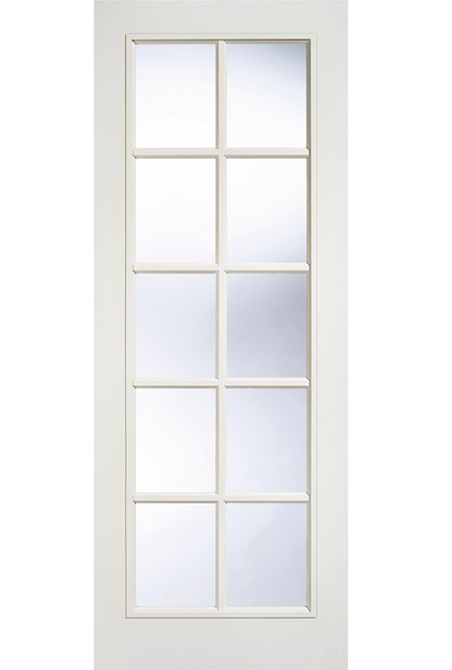 LPD Textured SA 10 Light Glazed White Primed Internal Door
