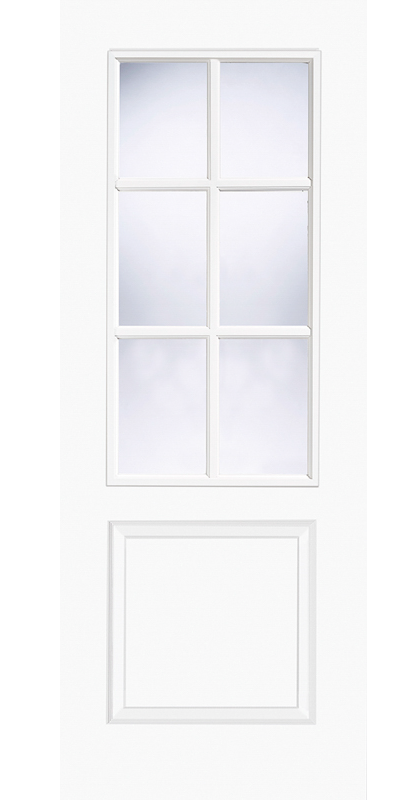 LPD Berlin 6 Light Glazed White Primed Moulded Internal Door