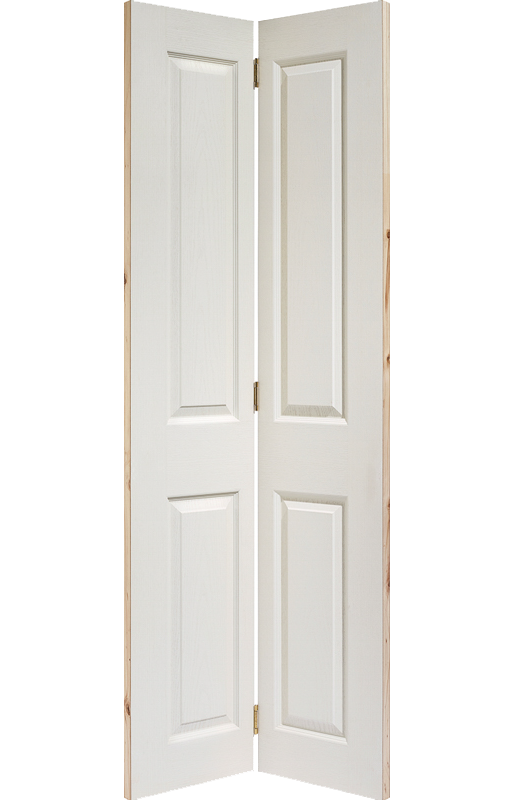 LPD Textured 4 Panel White Primed Bi-Fold Internal Door