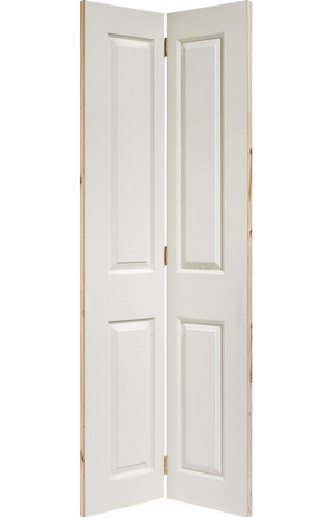 LPD Textured 4 Panel White Primed Bi-Fold Internal Door