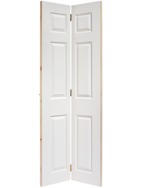 LPD Textured 6 Panel White Primed Bi-Fold Internal Door