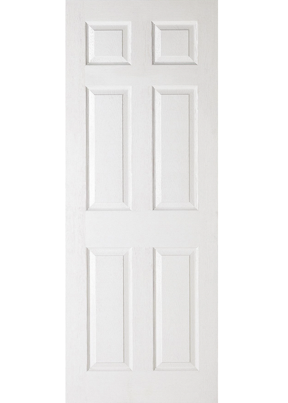 LPD Smooth 6 Panel Moulded White Primed FD30 Fire Door