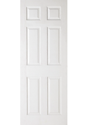 LPD Textured 6 Panel Moulded White Primed FD30 Fire Door
