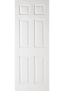 LPD Textured 6 Panel Moulded White Primed Internal Door