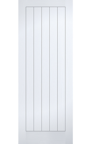 LPD Textured Vertical 5 Panel White Primed FD30 Fire Door