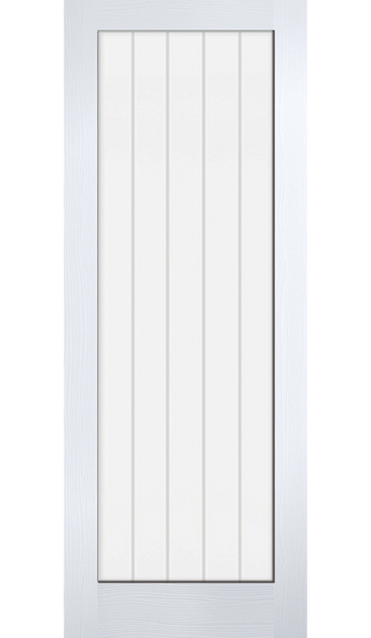 LPD Textured Vertical 1 Light Glazed White Primed Internal Door