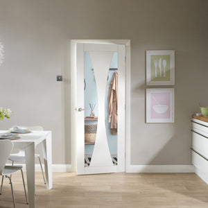 XL Joinery Verona Clear Glazed White Primed Internal Door