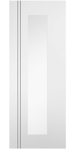 LPD Sierra Blanco Long Light Glazed White Composite Door - Pre Finished