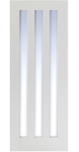 LPD Utah Glazed 3L White Primed Internal Door