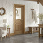 XL Joinery Calabria Clear Bevelled Glazed Oak Internal Door - Unfinished