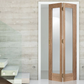 LPD Pattern 10 Clear Glazed Oak Bi-Fold Door - Unfinished