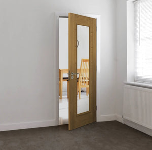 JB Kind Palomino Glazed Oak Internal Door - Unfinished