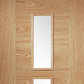 LPD Sofia Glazed 3L Oak Internal Door - Pre Finished