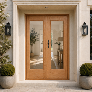 Mendes Oak Pattern 20 Door Pair - Unfinished