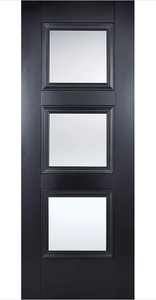 LPD Amsterdam Glazed Traditional Black Primed Internal Door