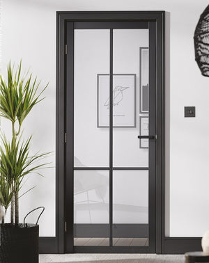 LPD Liberty Industrial Style Clear Glazed Internal Door - Pre Finished