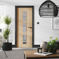 LPD Sofia Glazed 3L Oak Internal Door - Pre Finished