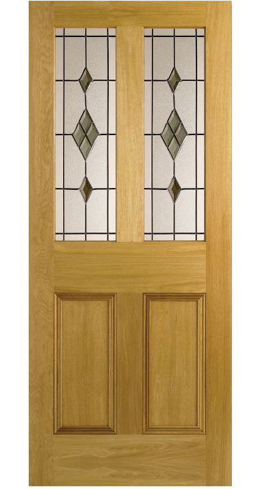 LPD Malton Glazed Smoked ABE-Lead Oak Internal Door - Unfinished