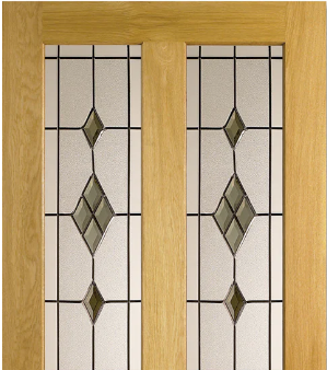 LPD Malton Glazed Smoked ABE-Lead Oak Internal Door - Unfinished