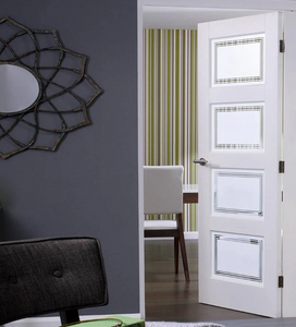 LPD Contemporary Glazed 4L White Primed Internal Door