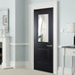 LPD Arnhem Glazed Traditional Black Primed Internal Door