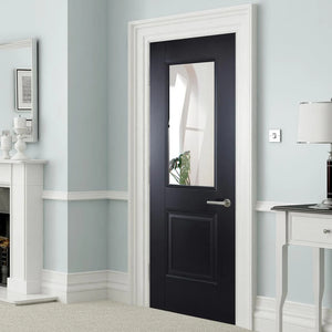LPD Arnhem Glazed Traditional Black Primed Internal Door