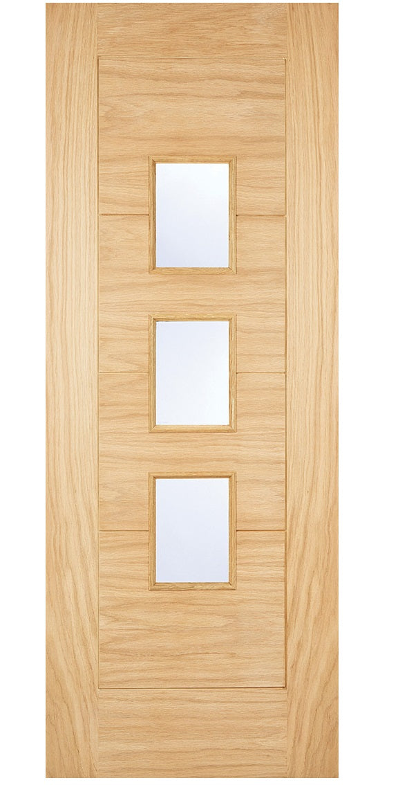 LPD Arta Glazed Oak External Door - Unfinished
