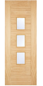 LPD Arta Glazed Oak External Door - Unfinished
