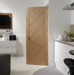 XL Joinery Monza Decorative Internal Oak Door - Unfinished