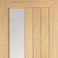 LPD Belize Clear Offset Glazed Oak Internal Door - Unfinished