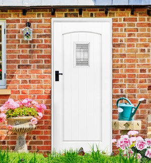 LPD Cottage Glazed White GRP External Door