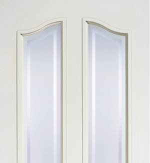 LPD Textured Mayfair Glazed White Primed Internal Door