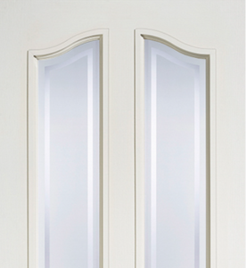 LPD Textured Mayfair Glazed White Primed Internal Door