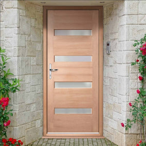 LPD Balham Frosted Glazed Hardwood External Door - Unfinished