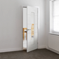 JB Kind 4 Line Horizontal Glazed & Primed Moulded Internal Door