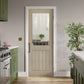 LPD Belize 1L Glazed Light Grey Oak Internal Door - Pre Finished