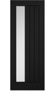 LPD Mexicano Black Offset Glazed Internal Door - Pre Finished