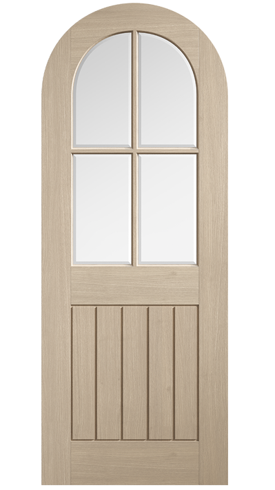 LPD Mexicano Blonde Oak Arched Top 4L Glazed Door - Pre Finished