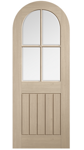 LPD Mexicano Blonde Oak Arched Top 4L Glazed Door - Pre Finished