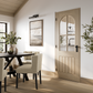 LPD Mexicano Blonde Oak 4L Clear Glazed Arched Square Top Door - Pre Finished